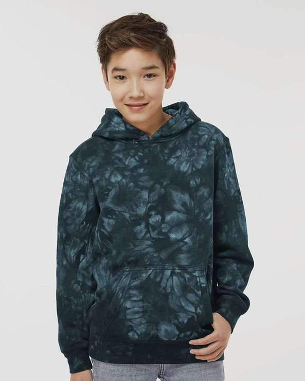 Independent Trading Co. PRM1500TD - Sudadera con capucha teñida de peso medio para jóvenes