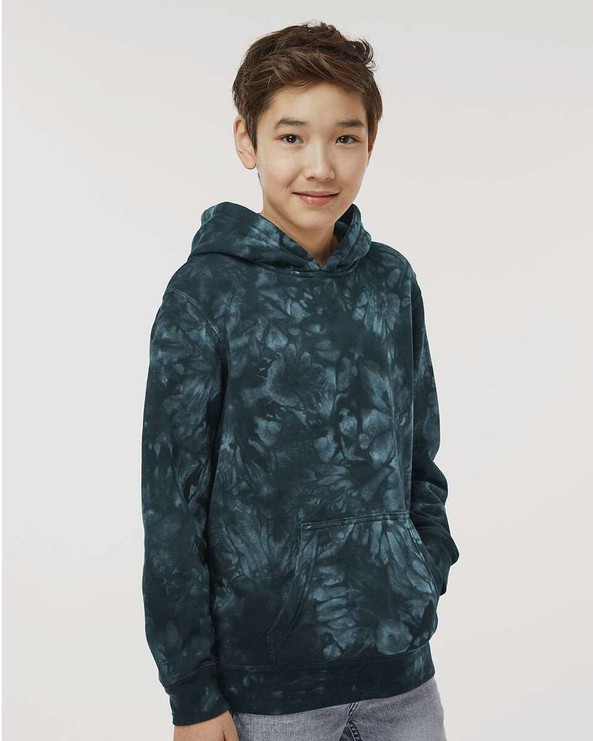 Independent Trading Co. PRM1500TD - Sudadera con capucha teñida de peso medio para jóvenes