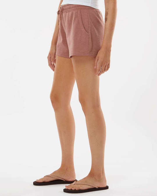 Independent Trading Co. PRM20SRT - Pantalones cortos ligeros de forro polar California Wave Wash para mujer