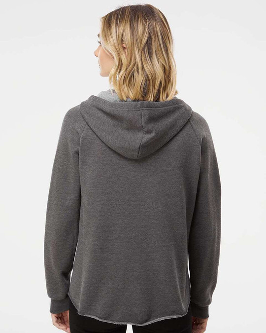 Independent Trading Co. PRM2500Z - Sudadera con capucha y cremallera completa California Wave Wash, mujer