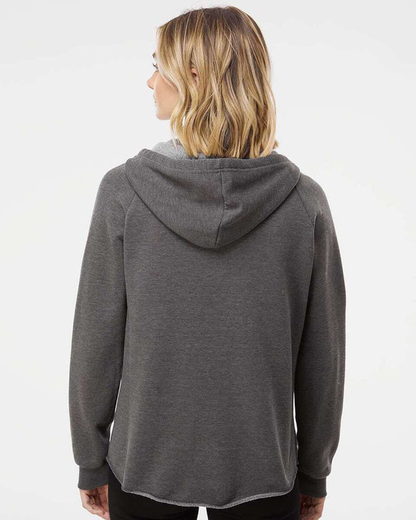 Independent Trading Co. PRM2500Z - Sudadera con capucha y cremallera completa California Wave Wash, mujer
