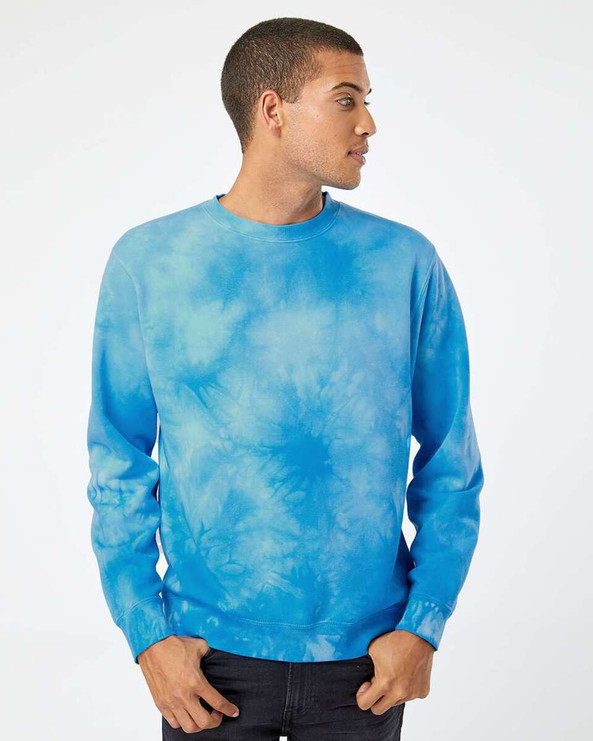 Independent Trading Co. PRM3500TD - Midweight Tie-Dyed Crewneck Sweatshirt