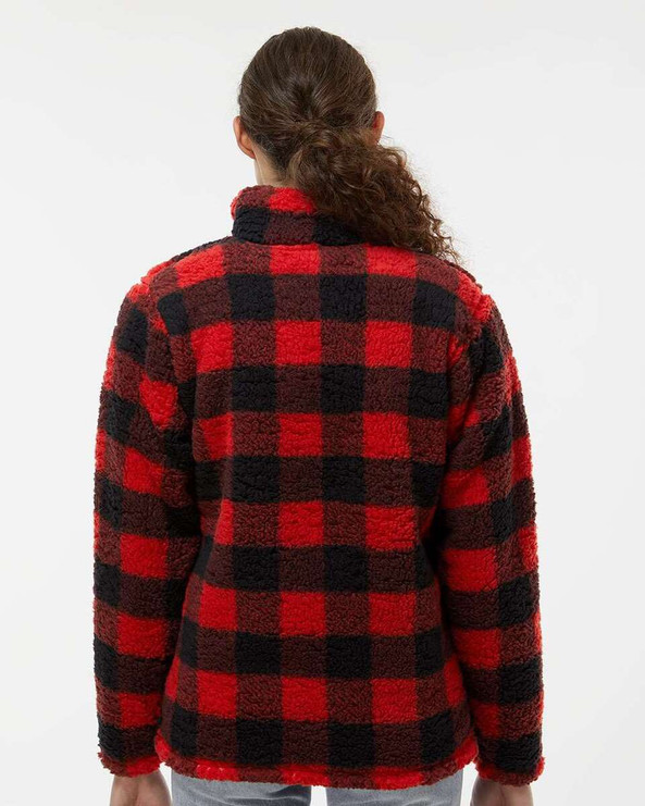 J. America 8451 - Women’s Epic Sherpa Quarter-Zip Pullover
