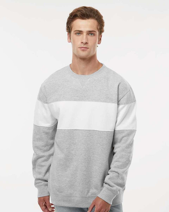 J. America 8646 - Sudadera Varsity Fleece Crewneck