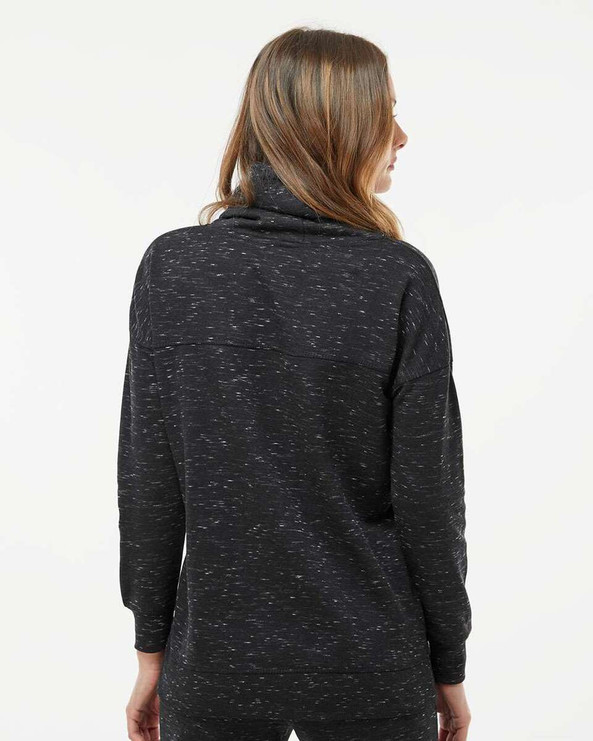 J. America 8673 - Sudadera de cuello redondo de vellón Mélange para mujer