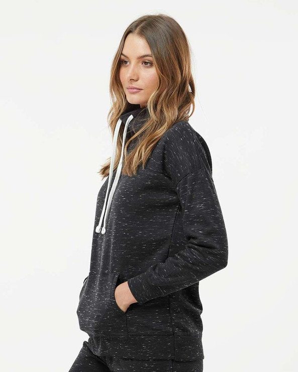J. America 8673 - Sudadera de cuello redondo de vellón Mélange para mujer