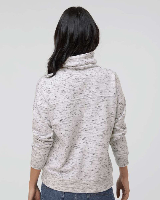 J. America 8673 - Sudadera de cuello redondo de vellón Mélange para mujer