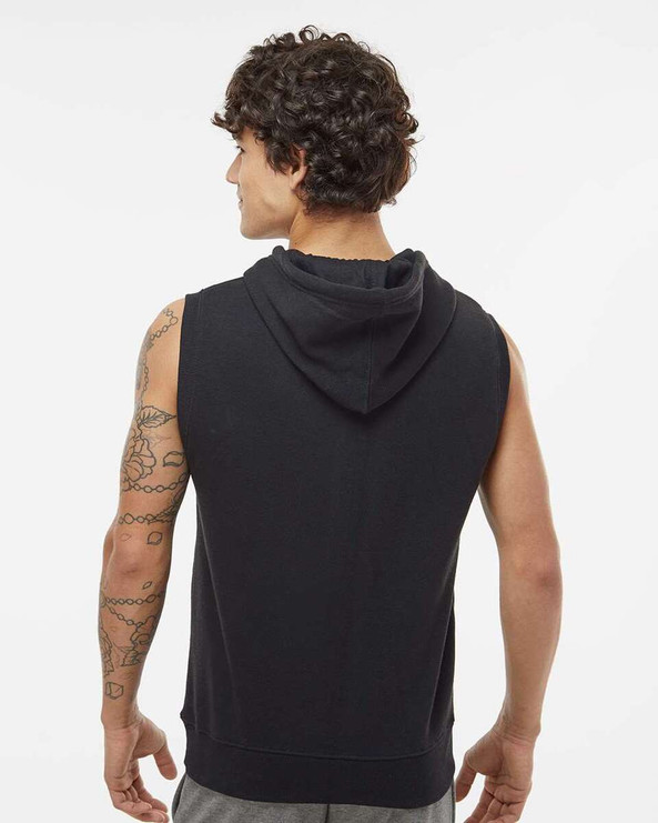 J. America 8877 - Triblend Sleeveless Hooded Sweatshirt