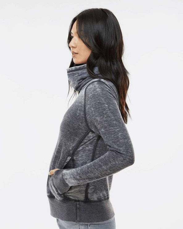 J. America 8930 - Women’s Zen Fleece Cowl Neck Sweatshirt