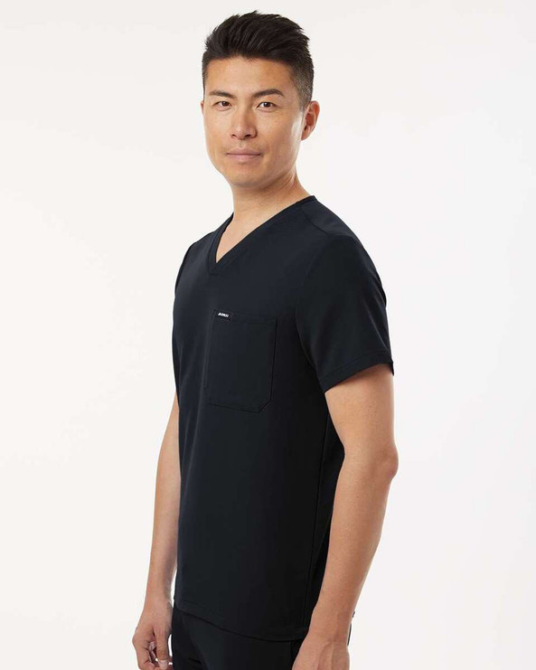 Jaanuu M10001 - Holmes Everyday 1-Pocket Scrub V-Neck Top