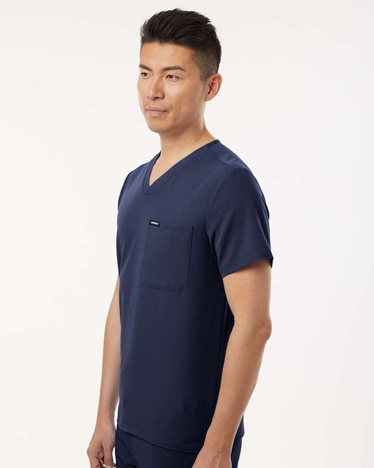 Jaanuu M10001 - Holmes Everyday 1-Pocket Scrub V-Neck Top