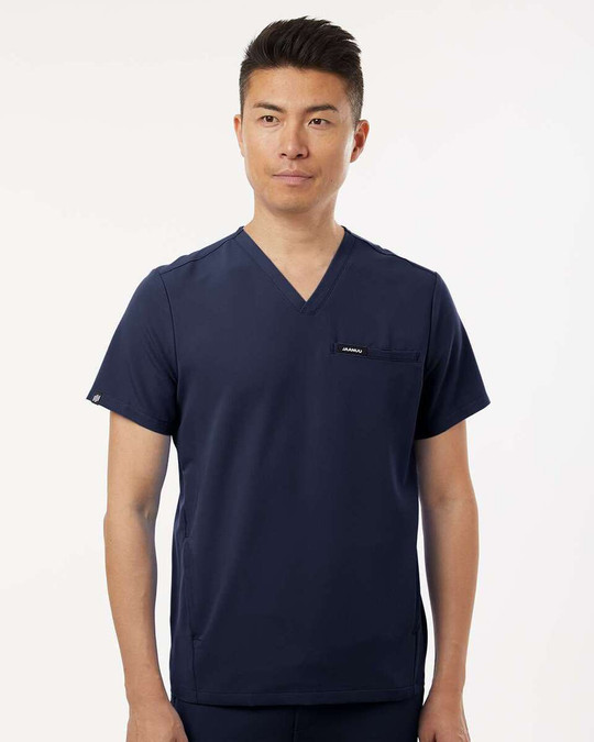 Jaanuu M10002 - Blusa médica Platt con 3 bolsillos y cuello en V