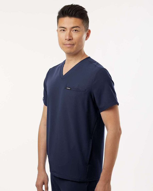 Jaanuu M10002 - Blusa médica Platt con 3 bolsillos y cuello en V