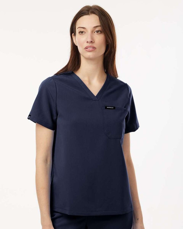 Jaanuu W10001 - Women's Rhena Essential 1-Pocket Scrub V-Neck Top