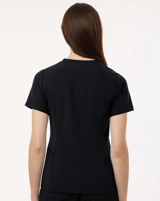 Jaanuu W10003 - Blusa médica Calix Fit &amp; Flare, cuello en V, mujer