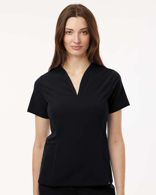 Jaanuu W10003 - Blusa médica Calix Fit &amp; Flare, cuello en V, mujer
