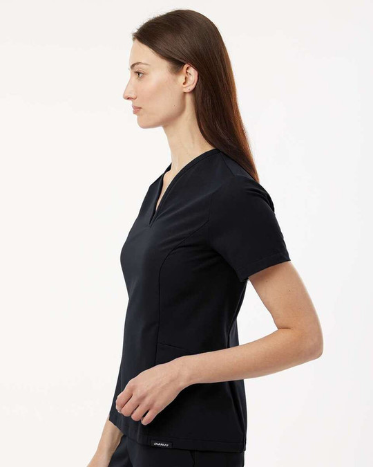 Jaanuu W10003 - Blusa médica Calix Fit &amp; Flare, cuello en V, mujer