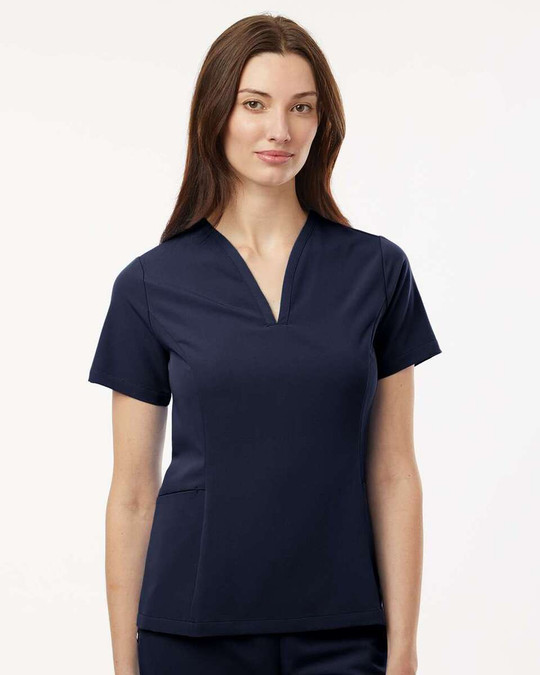Jaanuu W10003 - Blusa médica Calix Fit &amp; Flare, cuello en V, mujer