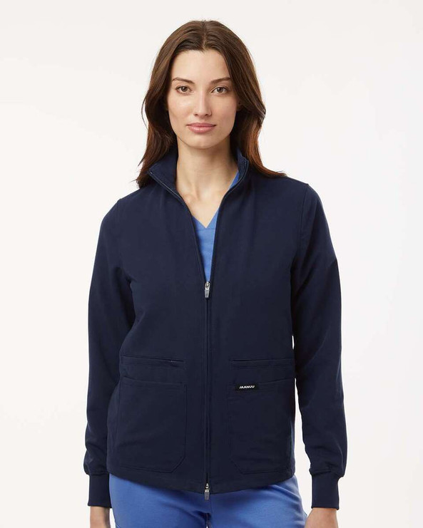 Jaanuu W60001 - Chaqueta médica Ceri Essential con cremallera completa y 6 bolsillos, mujer
