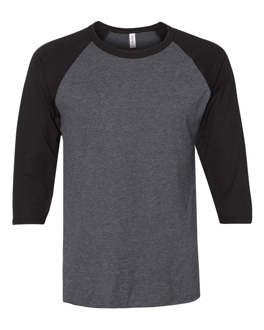 JERZEES 560RR - Premium Blend Ringspun Camiseta de béisbol raglán de manga tres cuartos