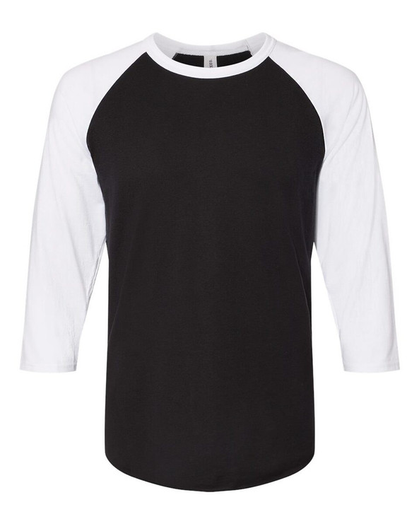 JERZEES 560RR - Premium Blend Ringspun Three-Quarter Sleeve Raglan Baseball T-Shirt