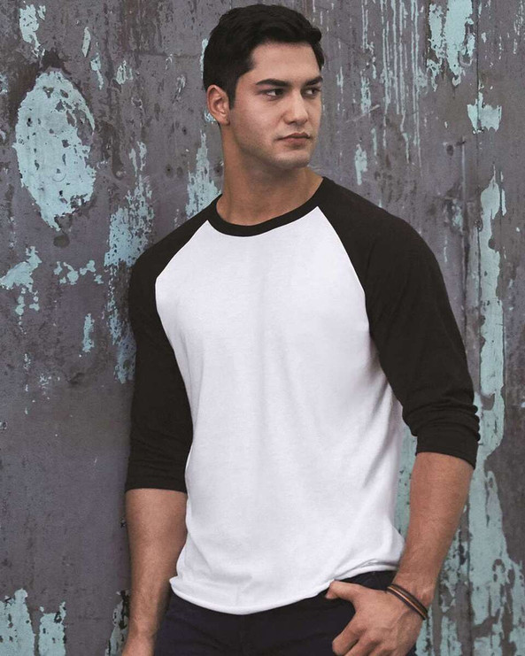 JERZEES 560RR - Premium Blend Ringspun Three-Quarter Sleeve Raglan Baseball T-Shirt