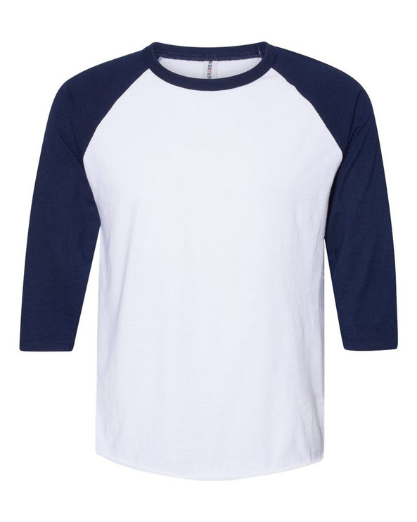 JERZEES 560RR - Premium Blend Ringspun Three-Quarter Sleeve Raglan Baseball T-Shirt