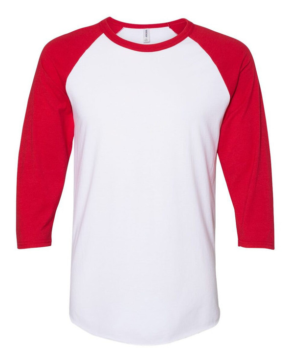 JERZEES 560RR - Premium Blend Ringspun Three-Quarter Sleeve Raglan Baseball T-Shirt