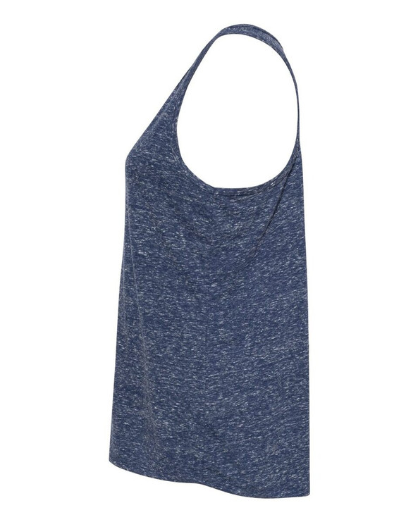 JERZEES 88WTKR - Camiseta de tirantes con espalda cruzada Snow Heather Jersey, Mujer