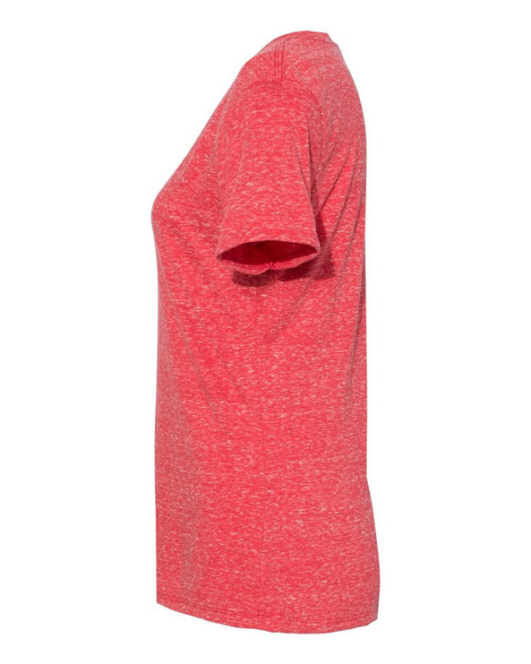JERZEES 88WVR - Camiseta de cuello en V de mujer Snow Heather Jersey