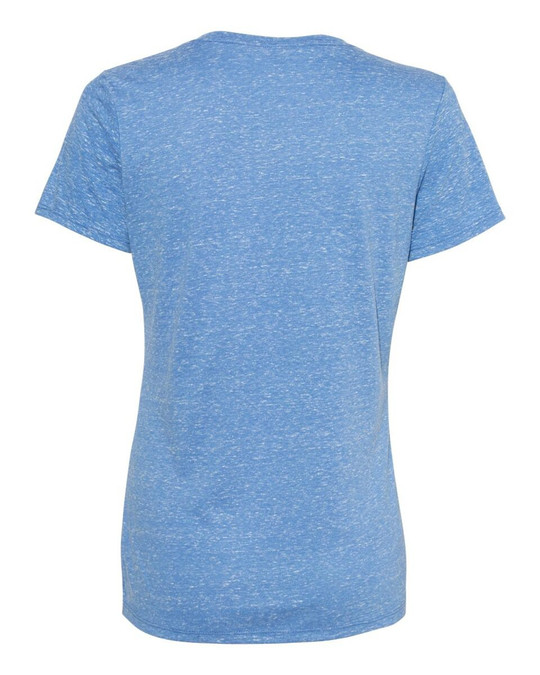 JERZEES 88WVR - Camiseta de cuello en V de mujer Snow Heather Jersey