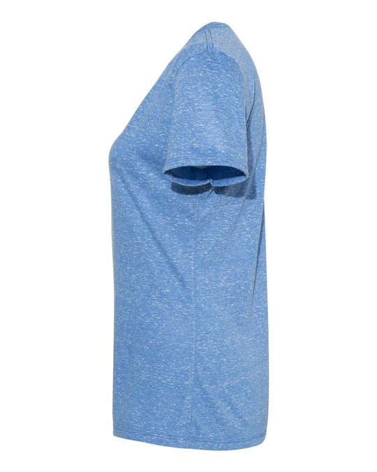 JERZEES 88WVR - Camiseta de cuello en V de mujer Snow Heather Jersey