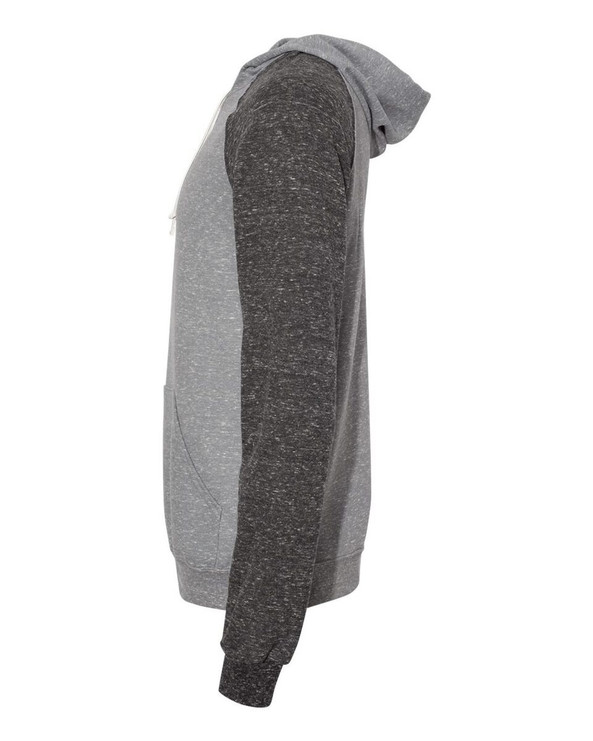 JERZEES 90MR - Snow Heather French Terry Raglan Hooded Sweatshirt