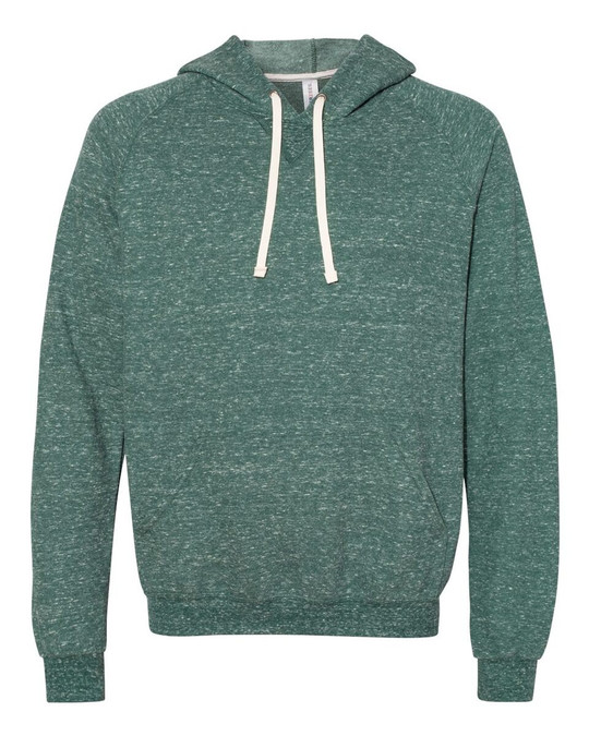 JERZEES 90MR - Sudadera raglán con capucha Snow Heather French Terry