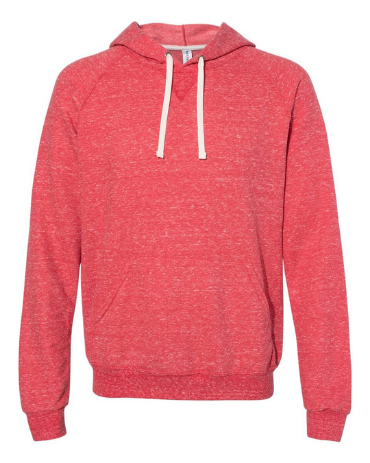 JERZEES 90MR - Sudadera raglán con capucha Snow Heather French Terry
