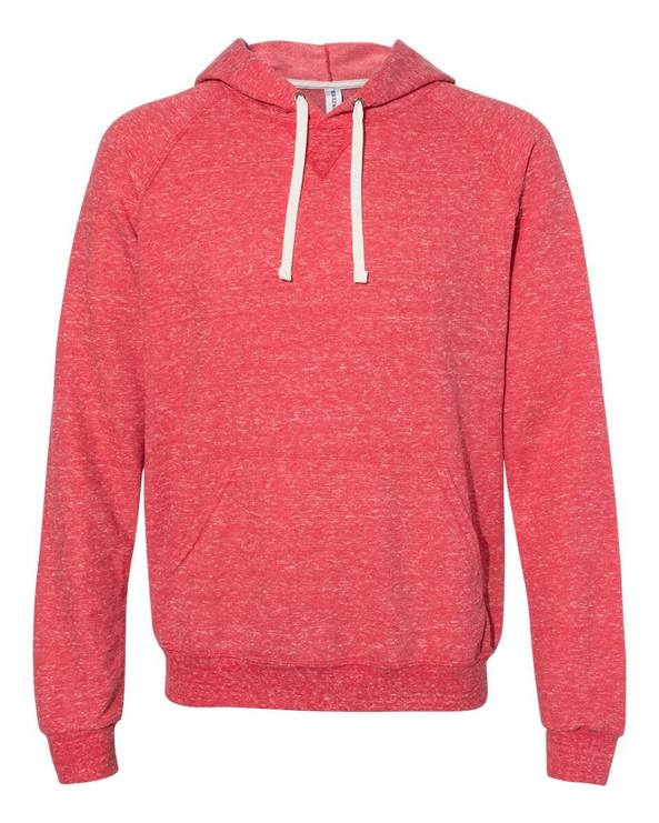 JERZEES 90MR - Sudadera raglán con capucha Snow Heather French Terry