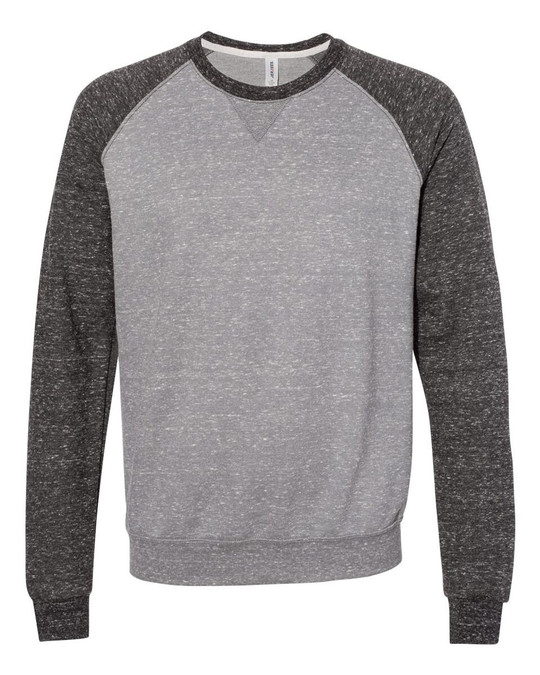 JERZEES 91MR - Sudadera de cuello redondo de rizo francés Snow Heather
