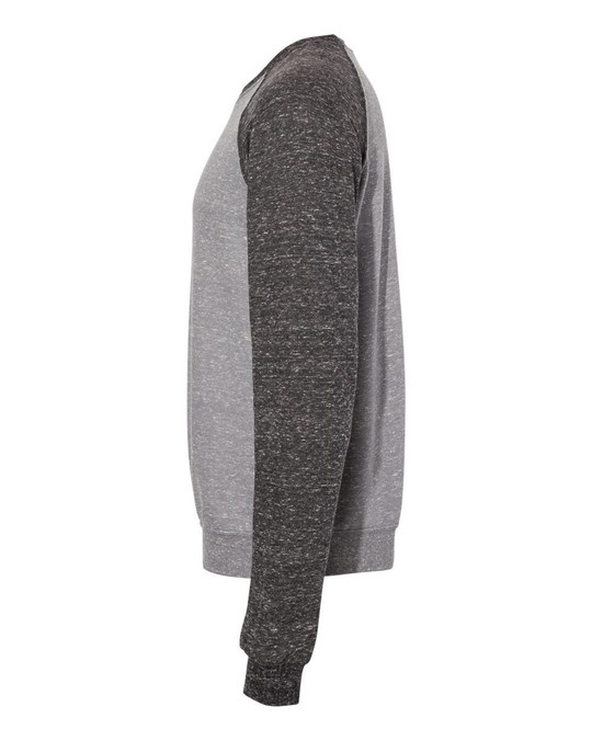 JERZEES 91MR - Sudadera de cuello redondo de rizo francés Snow Heather