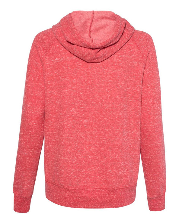 JERZEES 92WR - Sudadera con capucha y cremallera para mujer Snow Heather French Terry