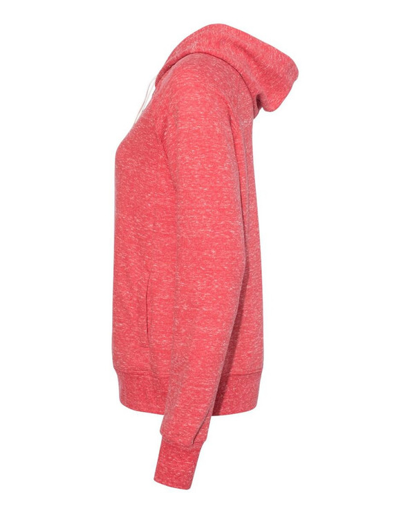 JERZEES 92WR - Sudadera con capucha y cremallera para mujer Snow Heather French Terry