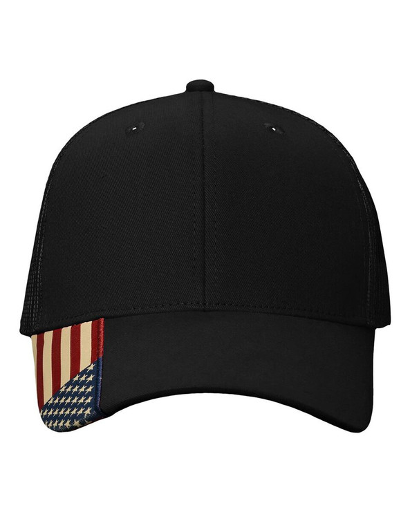 Kati AM350M - Gorra de malla con la bandera de EE.UU.