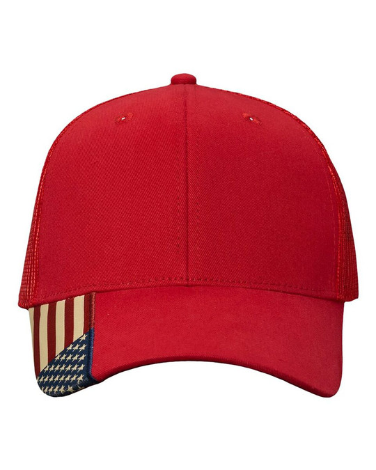 Kati AM350M - Gorra de malla con la bandera de EE.UU.