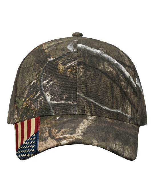 Kati LC350 - Camo Woven USA Flag Cap