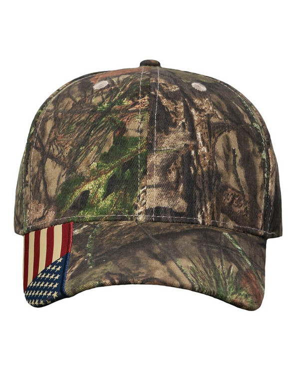 Kati LC350 - Camo Woven USA Flag Cap