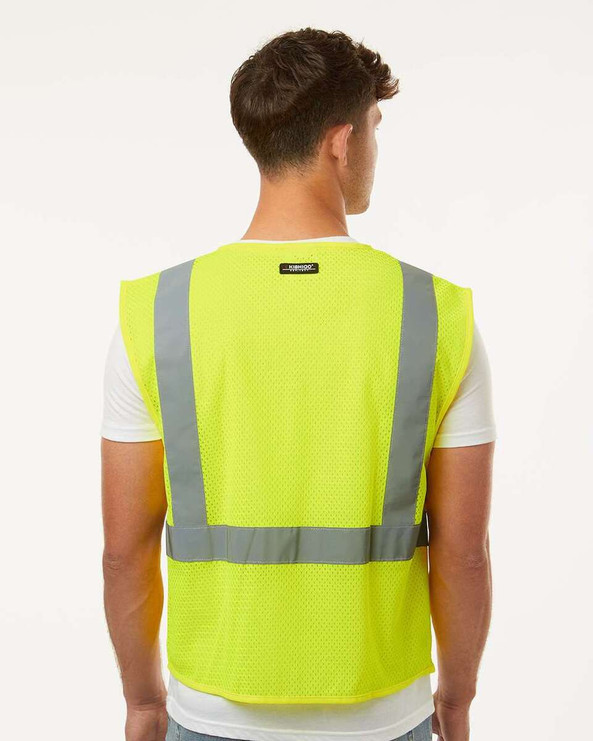 Kishigo 1089-1090 - Single Pocket Zipper Mesh Vest