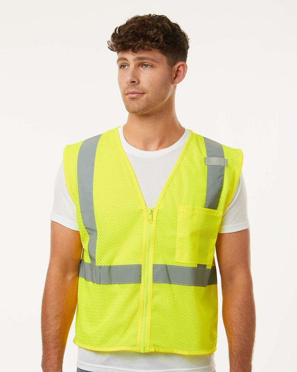 Kishigo 1089-1090 - Single Pocket Zipper Mesh Vest