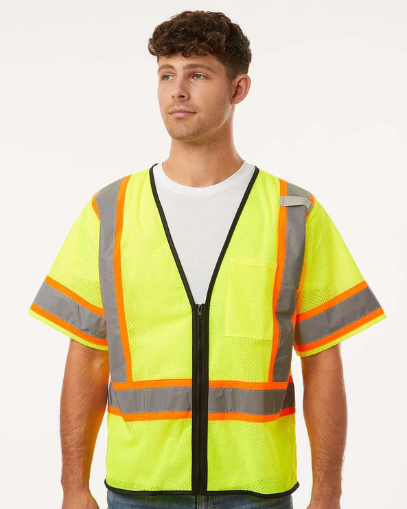 Kishigo 1565-1566 - Class 3 Mesh Zippered Vest