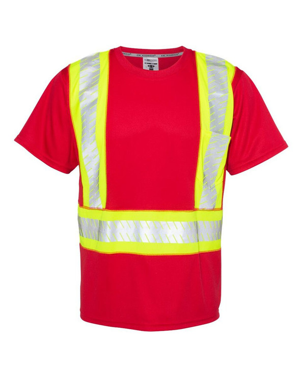 Kishigo B200-204 - EV Series® Enhanced Visibility Contrast Pocket T-Shirt