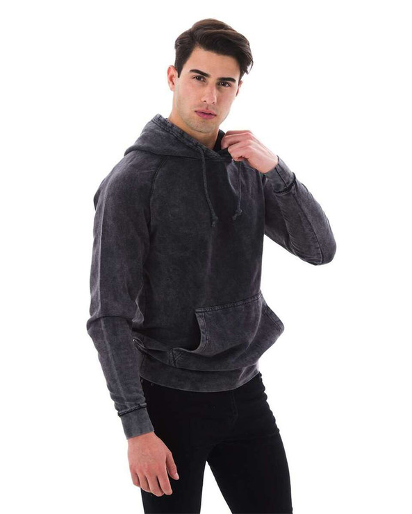 Lane Seven LST004 - Vintage Raglan Hooded Sweatshirt