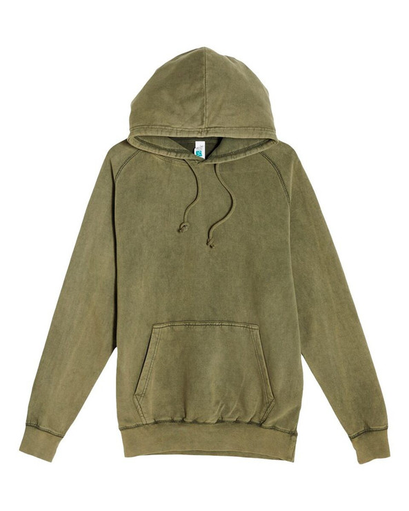 Lane Seven LST004 - Vintage Raglan Hooded Sweatshirt